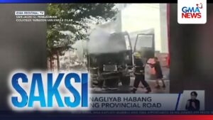 Mixer Truck, Nagliyab Habang Binabagtas Ang Provincial Road | Saksi